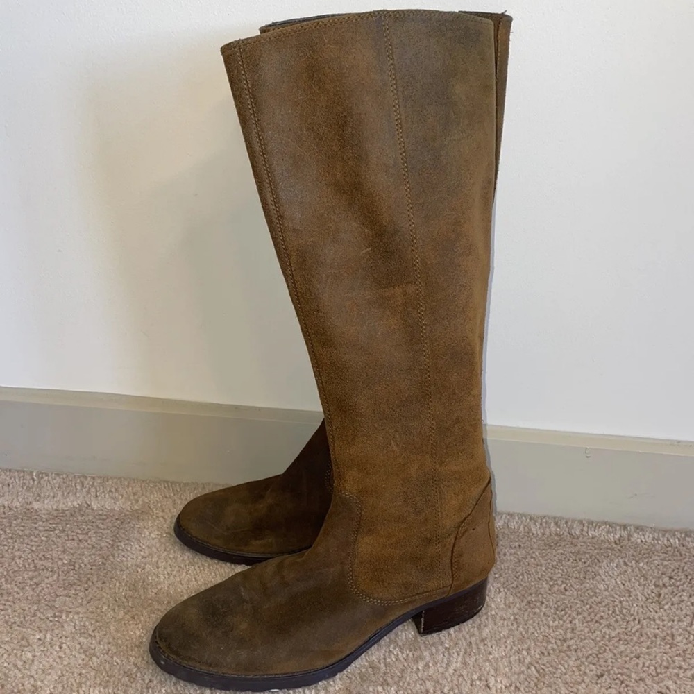 Donald J Pliner Bixbi Waxed Suede Tall Boots women’s size 7